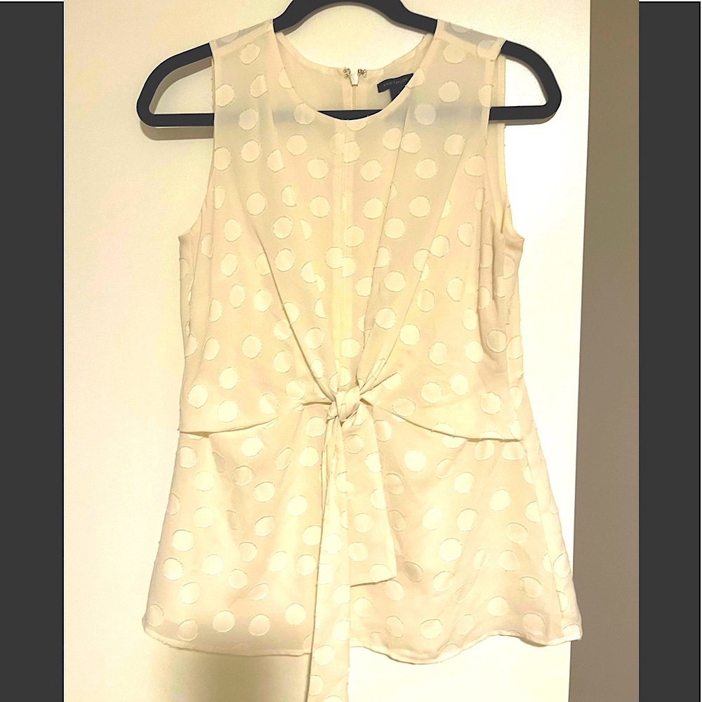 EUC Ann Taylor off white top -SIZE - SMALL